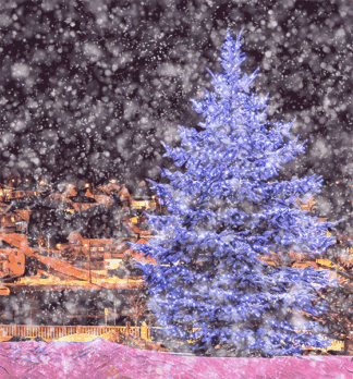 Christmas Tree and Snowfall Animation