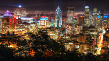 2020 Montreal City View at Night From Mount Royal Lookout Image