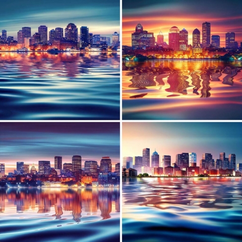 AI Boston Cityscape Scene
