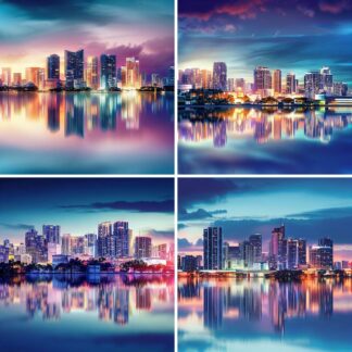 AI Miami Twilight Cityscape