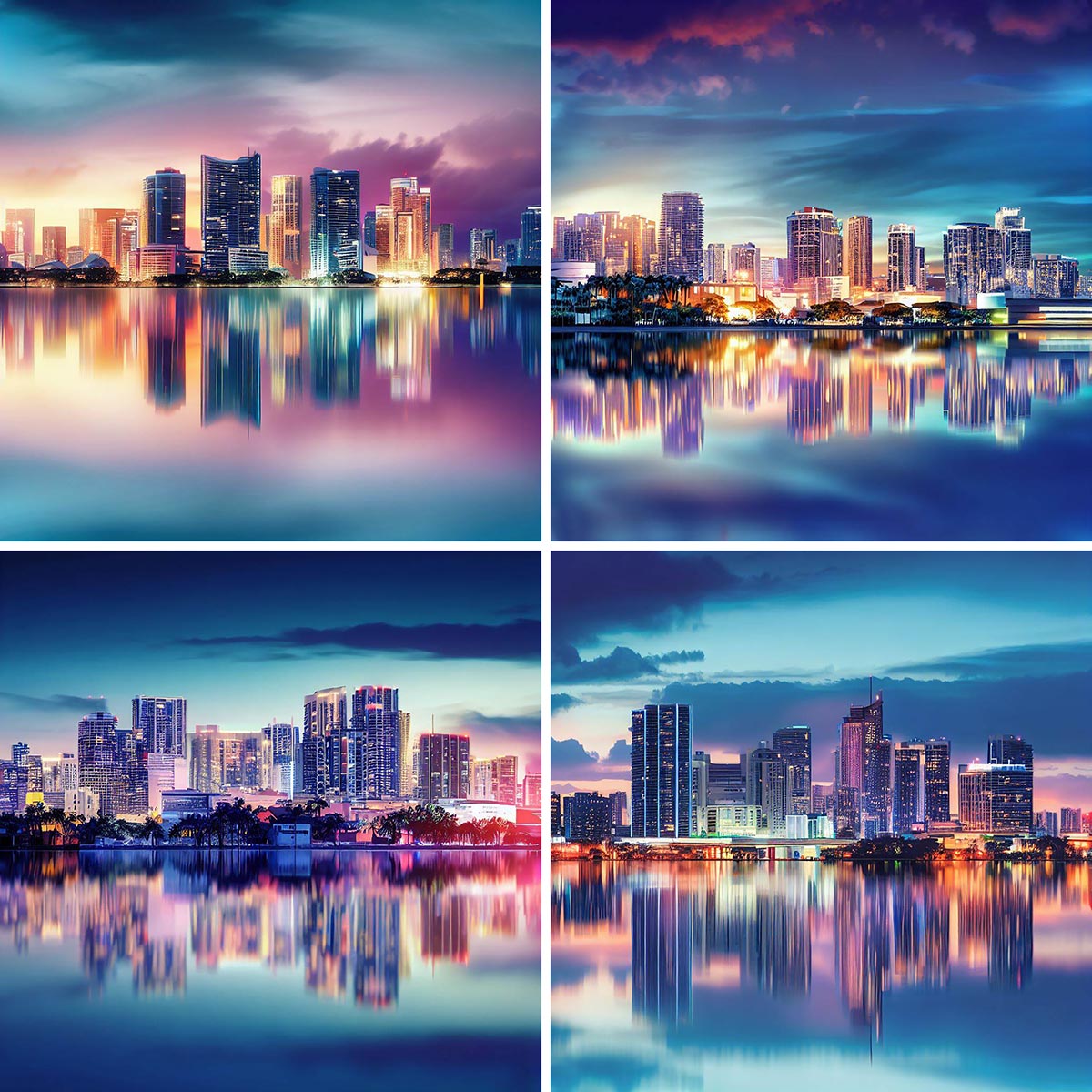 AI Miami Twilight Cityscape
