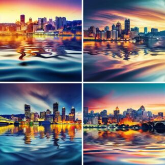 AI Pittsburgh Cityscape Scene
