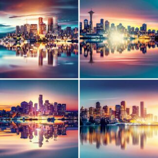 AI Seattle Cityscape Scene