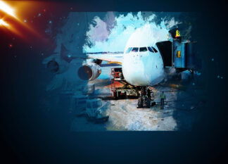Airport Activity Art Background