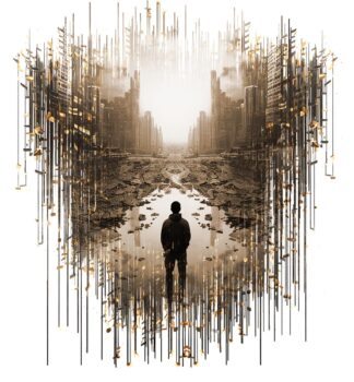 Alone in City Ruins Artwork
