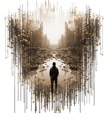 Alone in City Ruins Artwork