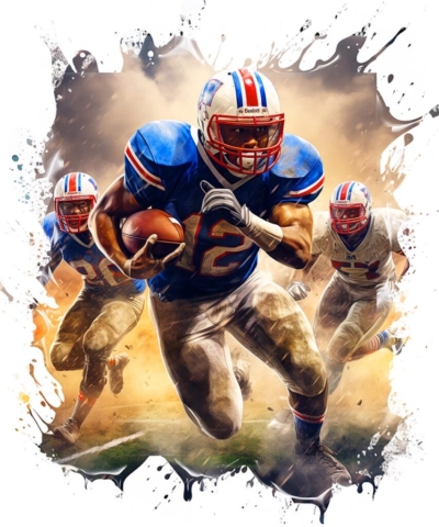 American Footballer Smear Artwork