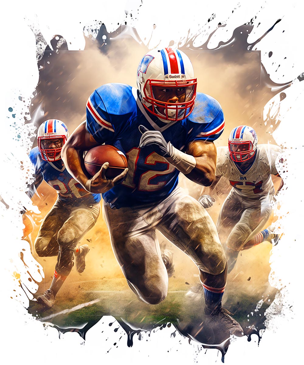 American Footballer Smear Artwork