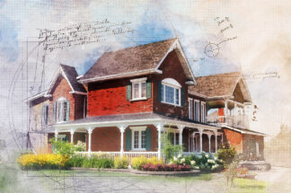 Beautiful Cottage Sketch Image - stock photos and royalty-free images