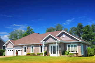 Beautiful One-Story Bungalow House with Two Attached Garage