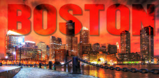 Boston City with Text 1 - stock photos and royalty-free images