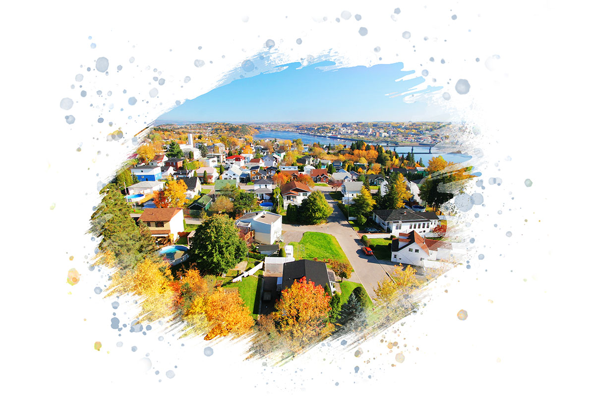 Colorful Saguenay Autumn on White