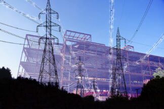 Construction Industry Electrification in Blue - stock photos and royalty-free images