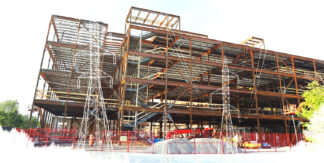 Construction Industry Electrification on White - stock photos and royalty-free images