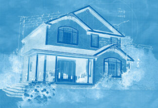 Cozy Modern Home Construction Blueprint Design