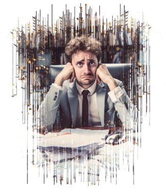 Depressed and Frustrated Businessman