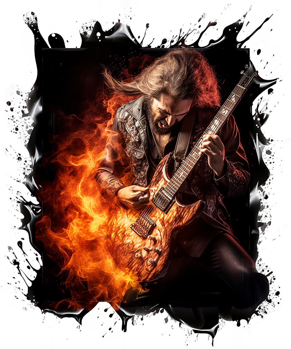 Guitar Player Badass Solo