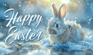 Happy Easter Wishes - Frosted Bunny
