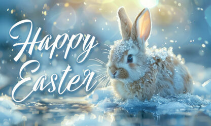 Happy Easter Wishes - Frosted Bunny