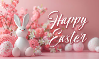 Happy Easter Wishes - Pastel Pink Decor Photo