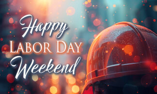 Happy Labor Day Weekend - Orange Security Helmet