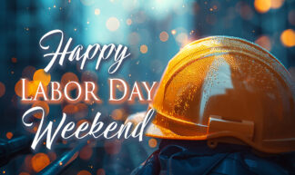 Happy Labor Day Weekend - Yellow Security Helmet