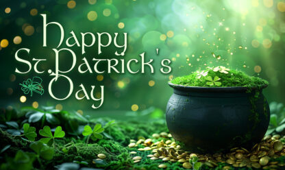 Happy St. Patrick's Day - Irish Shamrock Pot