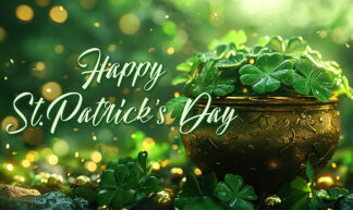 Happy St. Patrick's Day - Shamrock Pot
