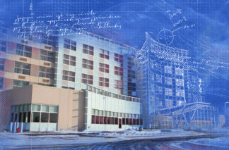 Industrial Building Construction Blueprint Split Design