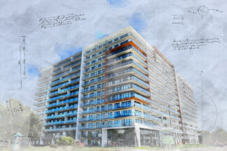Large Condominium Building Sketch Image