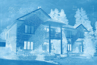Large House Construction Blueprint Design