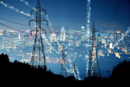 Metropolitan Electrification in Blue - stock photos and royalty-free images
