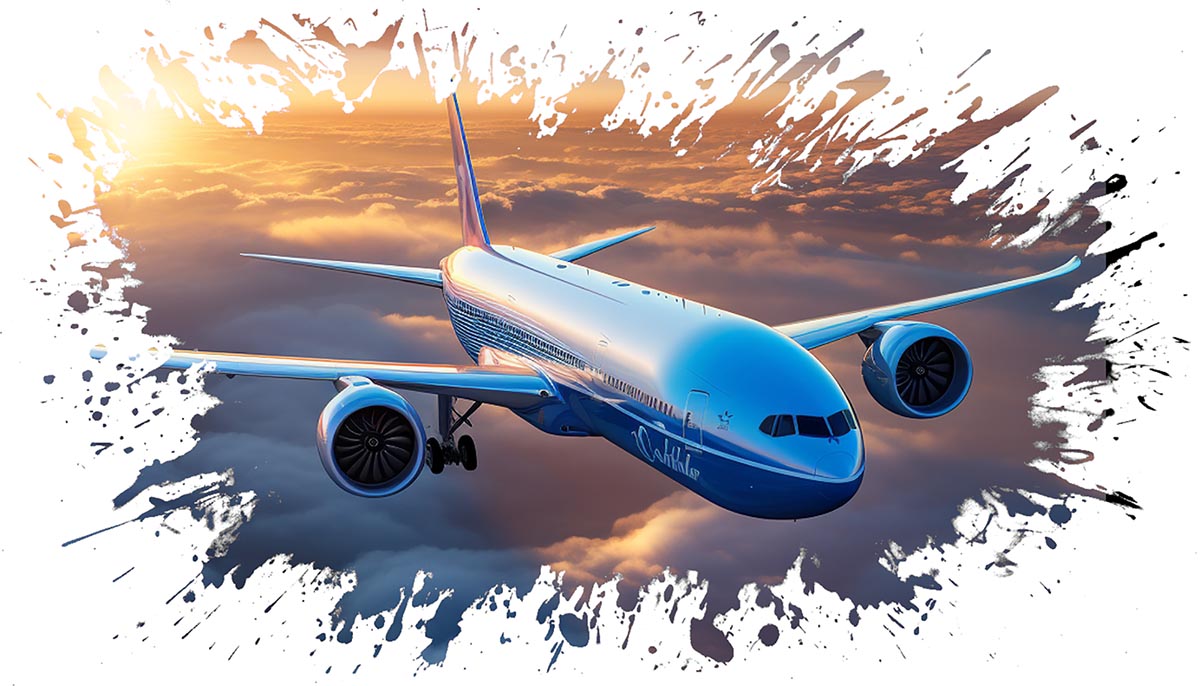 Modern Airplane Travel Artwork