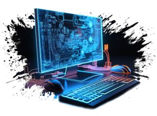 Modern Computer Science Technology Artwork