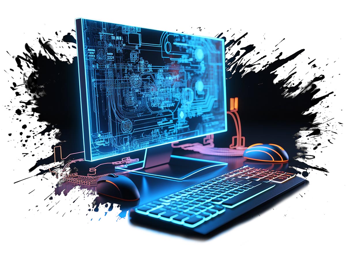 Modern Computer Science Technology Artwork