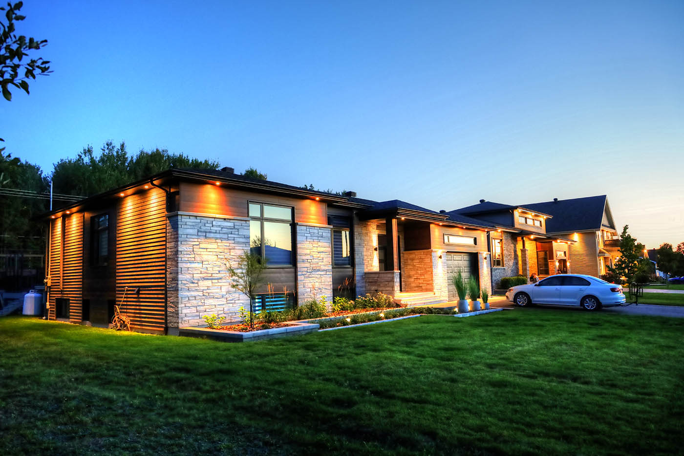 Modern Luxury Home at Sunset