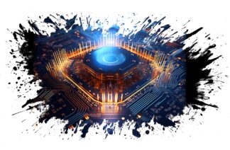 Modern Microchip Technology Artwork