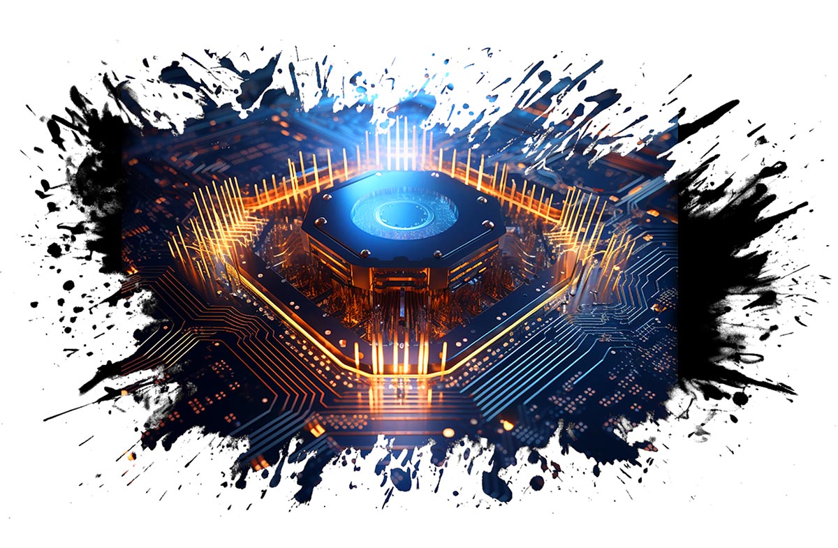 Modern Microchip Technology Artwork