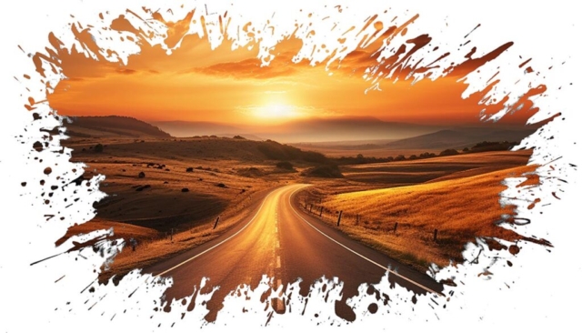 Modern Road Trip Concept Artwork