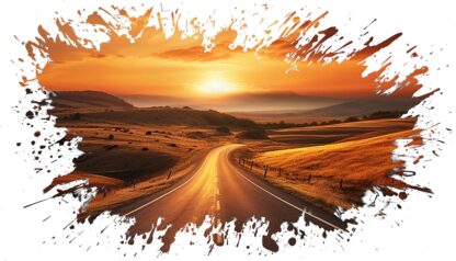 Modern Road Trip Concept Artwork