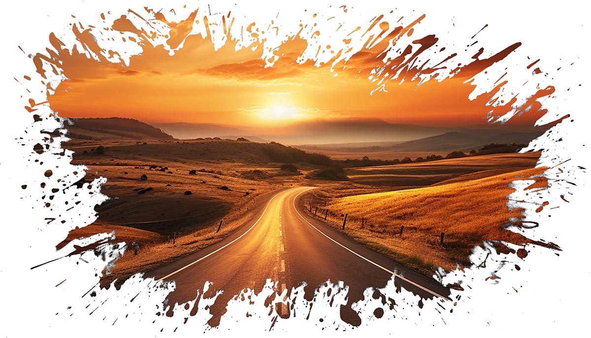 Modern Road Trip Concept Artwork