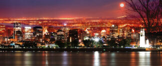 Montreal Skyline in a Beautiful Night - stock photos and royalty-free images