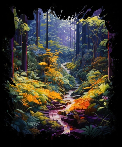 Peaceful Forest Landscape Fine Art