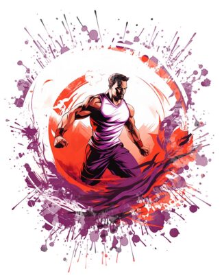 Powerful Man Splash Artwork