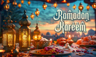 Ramadan Kareem - Feast Tradition at Sunset