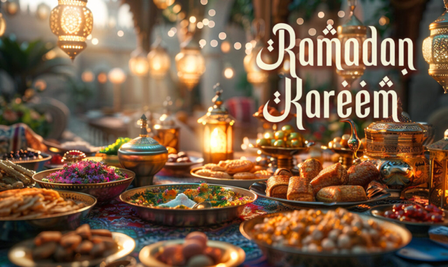Ramadan Kareem - Large Feast at Night