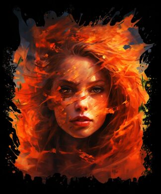 Redhead Woman Face Creative Artwork