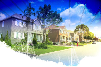 Residential Street Electrification on White - stock photos and royalty-free images