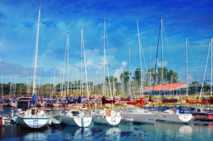 Sail Boats Marina Photo Montage - stock photos and royalty-free images