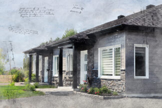 Semi Detached House Sketch Image